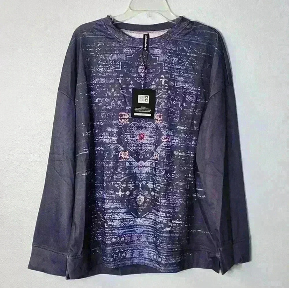 JustFashionNow women's long sleeve,crew neck multi color sweatshirt top size xl - Picture 1 of 9